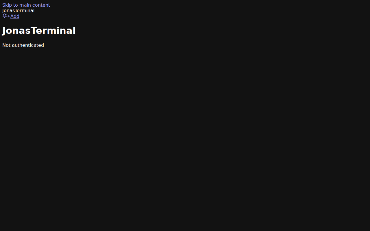 JonasTerminal screenshot